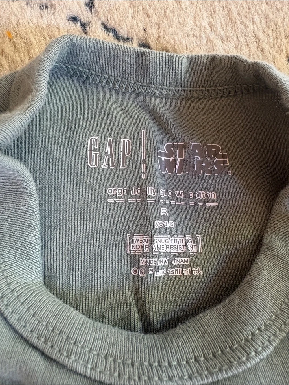 GAP Green and Navy Star Wars Kids Pajama Set